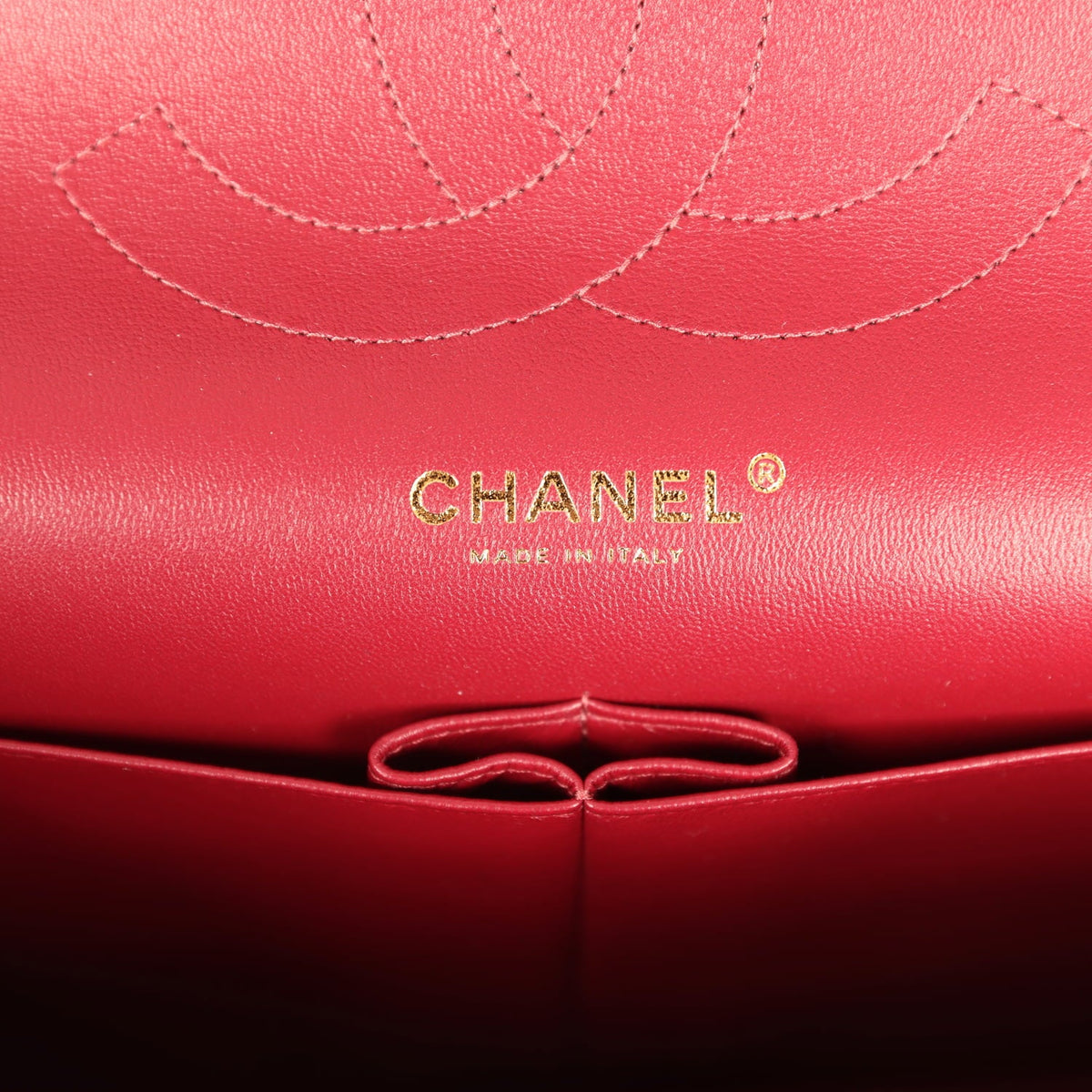 Pre-owned Chanel Jumbo Classic Double Flap Bag Burgundy Lambskin Light Gold Hardware