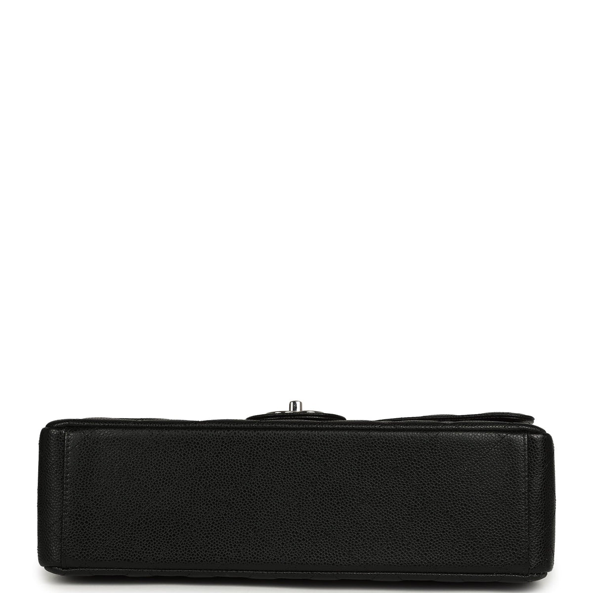 Chanel Maxi Classic Double Flap Bag Black Caviar Silver Hardware