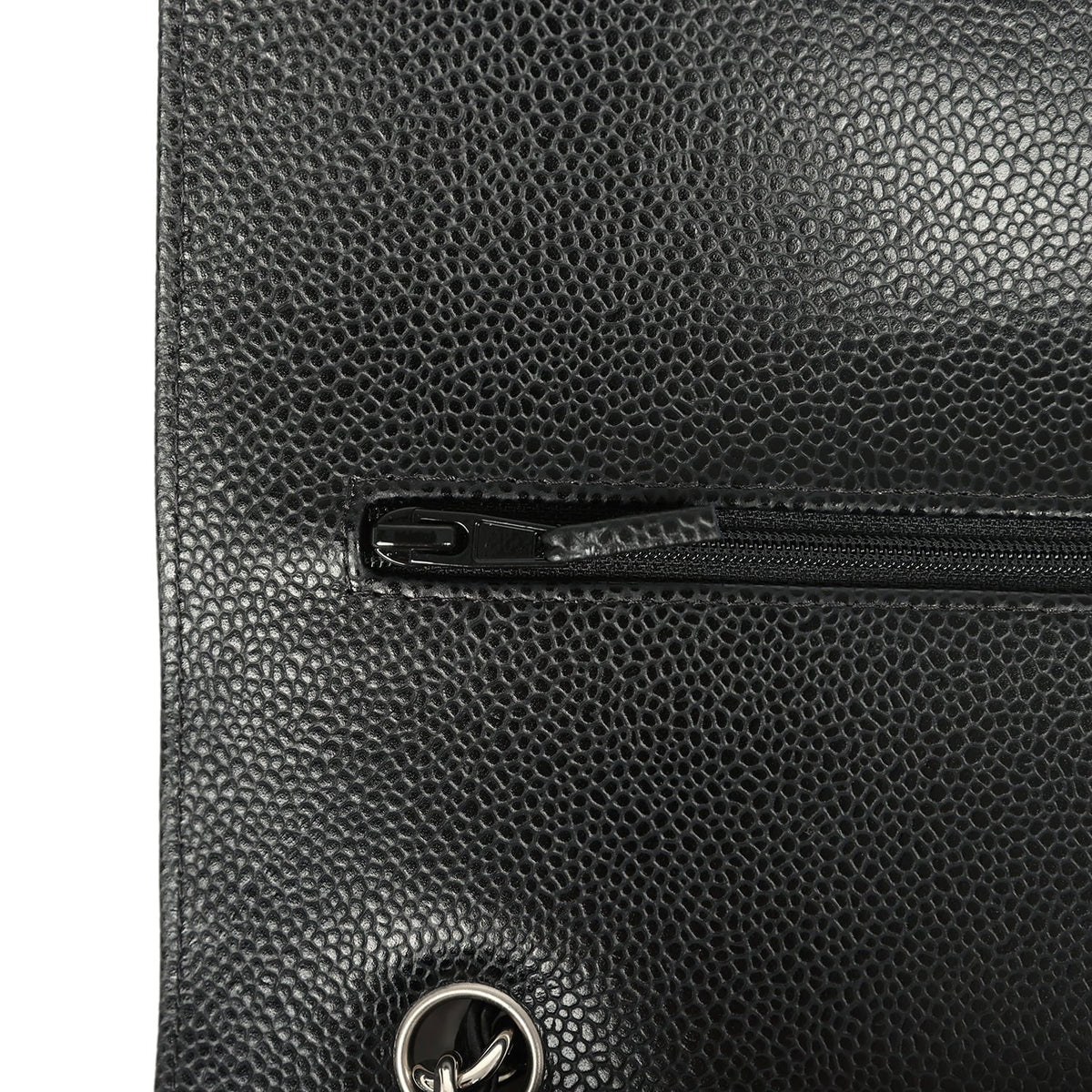 Chanel Maxi Classic Double Flap Bag Black Caviar Silver Hardware