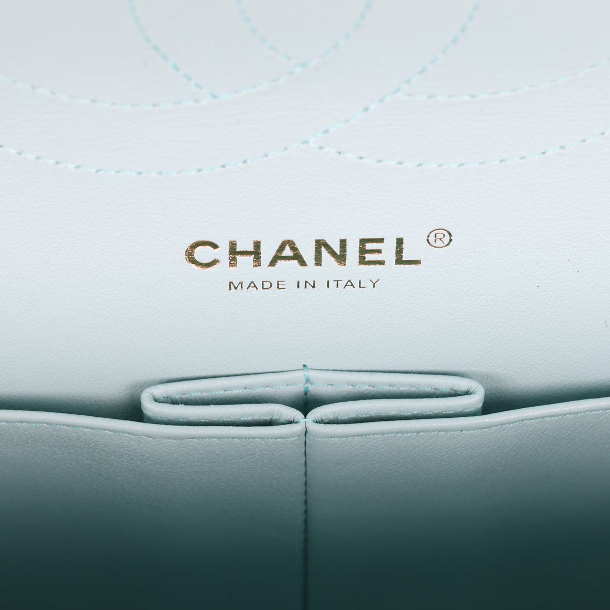 Chanel Jumbo Classic Double Flap Light Blue Caviar Light Gold Hardware