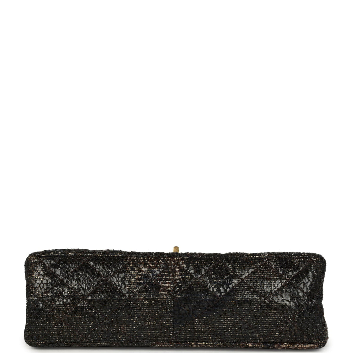 Pre-owned Chanel Medium Paris-Shanghai Reissue 226 2.55 Double Flap Bag Gold Glazed Tweed Antique Gold Hardware