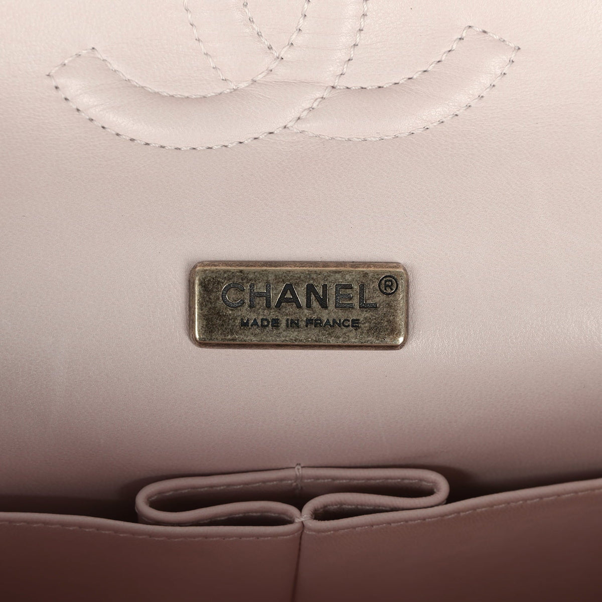 Pre-owned Chanel Medium Classic Double Flap Bag Blush Pink, Silver Python Aged Bronze Hardware