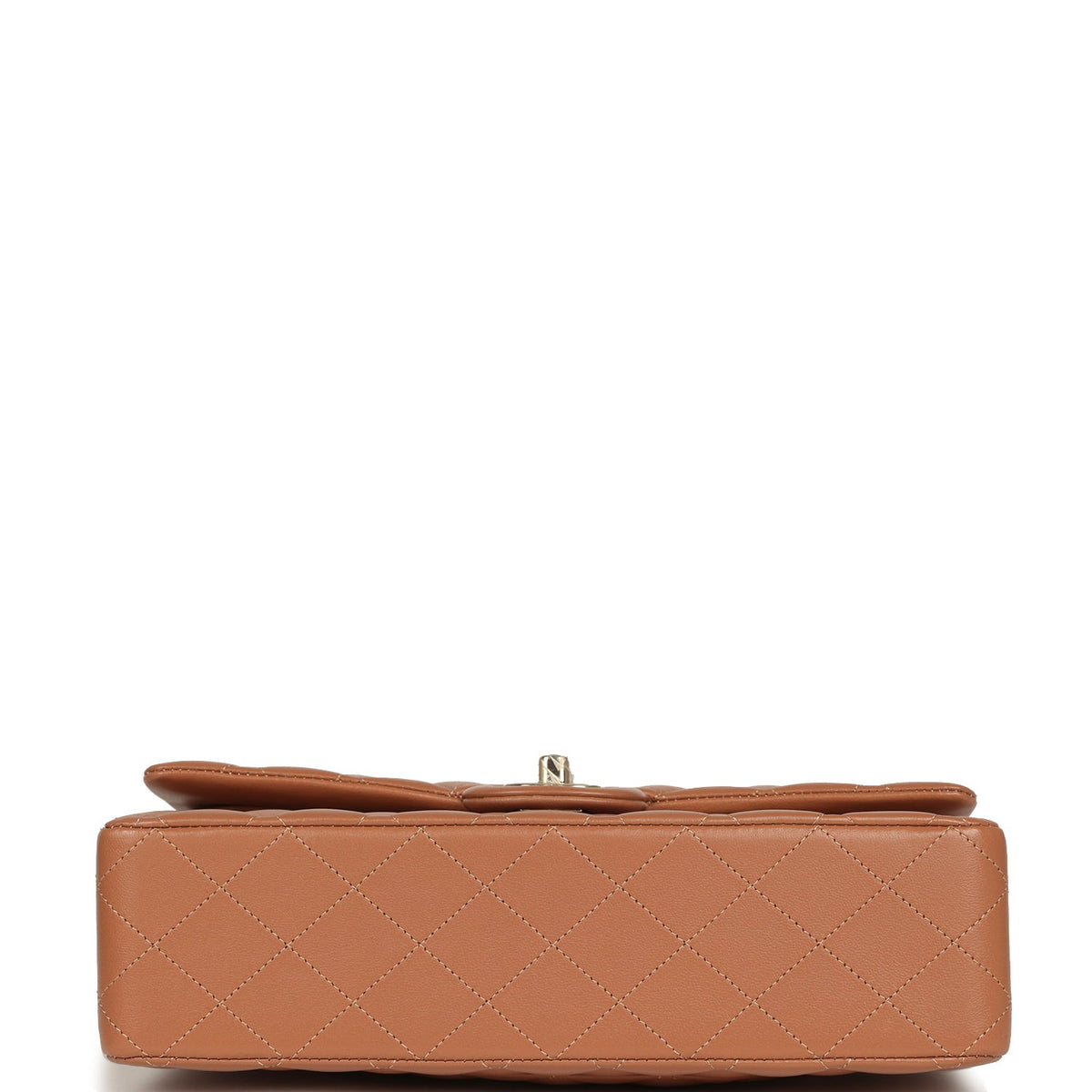 Chanel Medium Classic Double Flap Bag Caramel Lambskin Light Gold Hardware