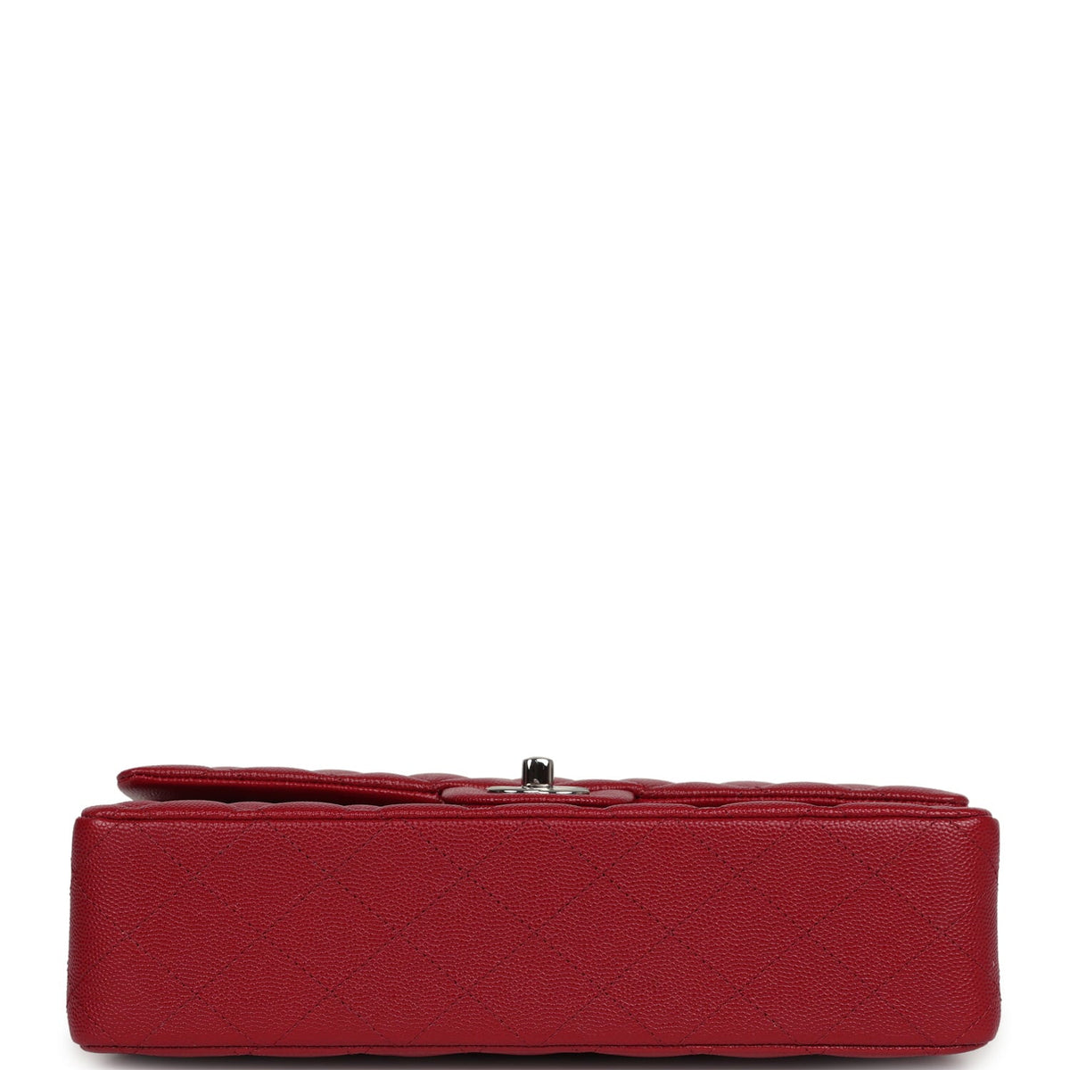 Chanel Medium Classic Double Flap Bag Red Caviar Silver Hardware