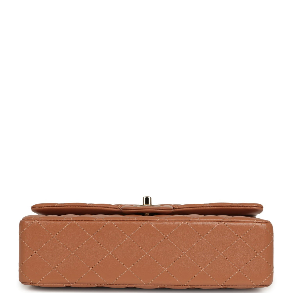 Chanel Medium Classic Double Flap Bag Caramel Lambskin Light Gold Hardware