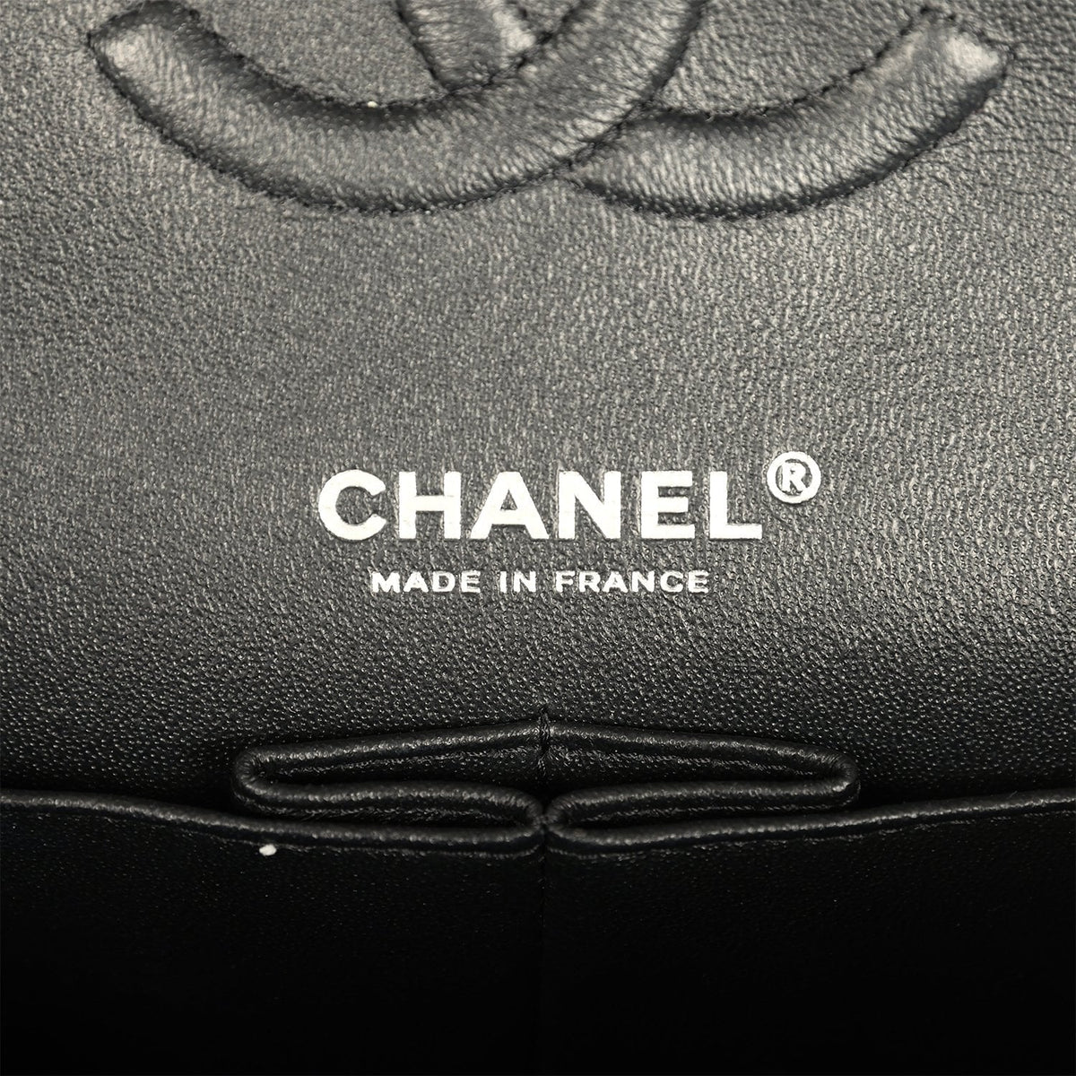 Chanel Medium Classic Double Flap Bag So Black Shiny Aged Calfskin Black Hardware