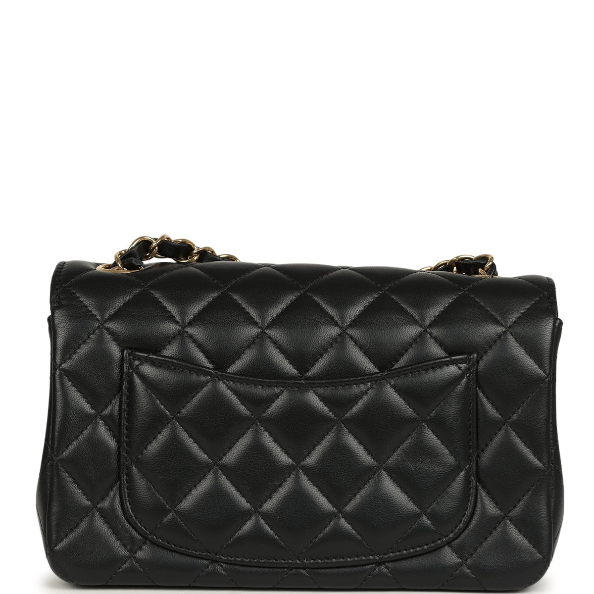 Chanel Mini Classic "Space Charms" Rectangular Flap Bag Black Lambskin Gold Hardware