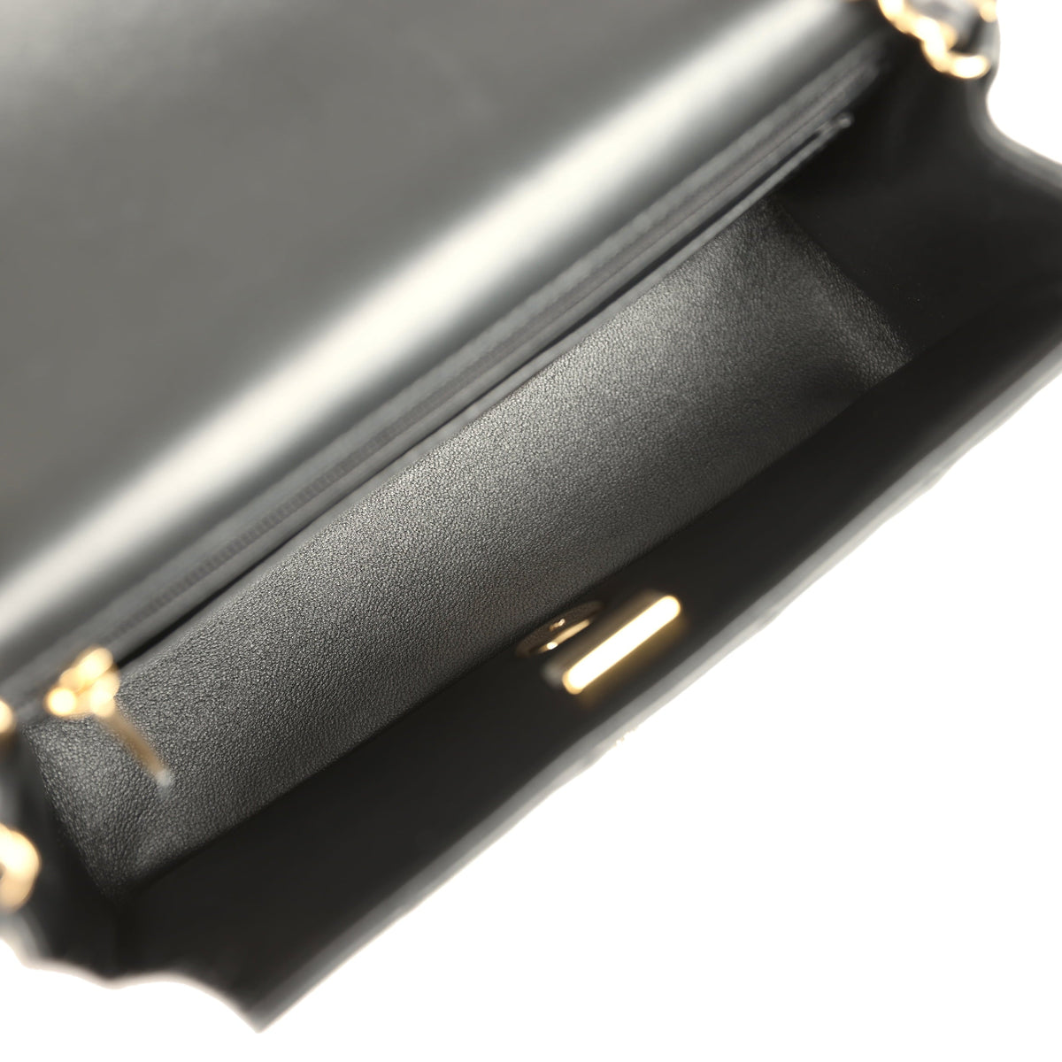 Chanel Mini Classic "Space Charms" Rectangular Flap Bag Black Lambskin Gold Hardware