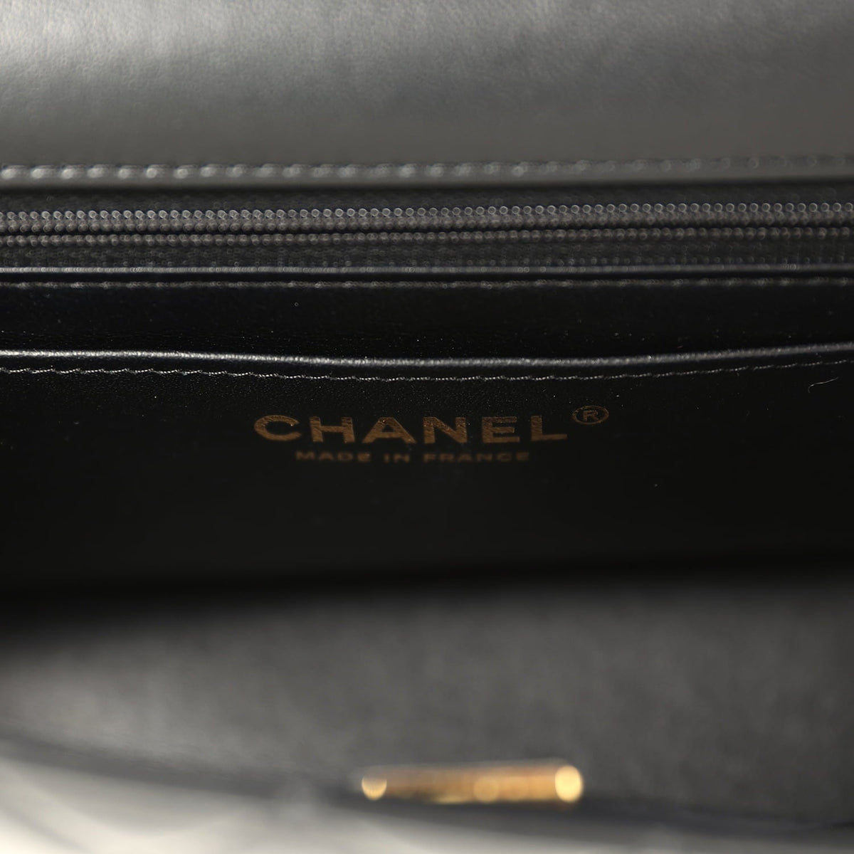 Chanel Mini Classic "Space Charms" Rectangular Flap Bag Black Lambskin Gold Hardware