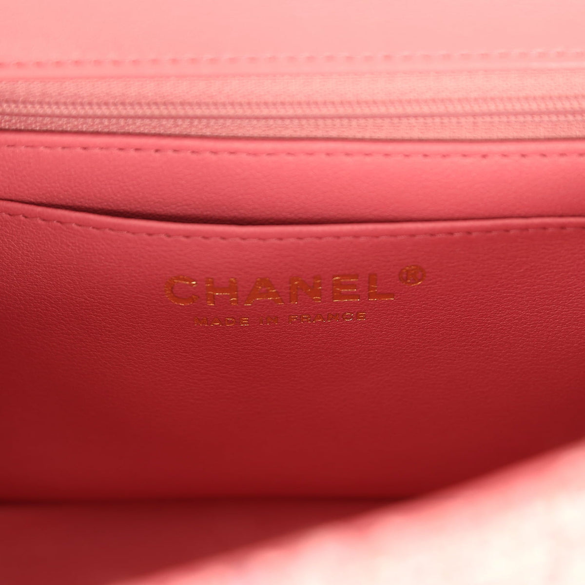 Pre-owned Chanel Mini Classic Rectangular Top Handle Flap Bag Pink Tweed Light Gold Hardware