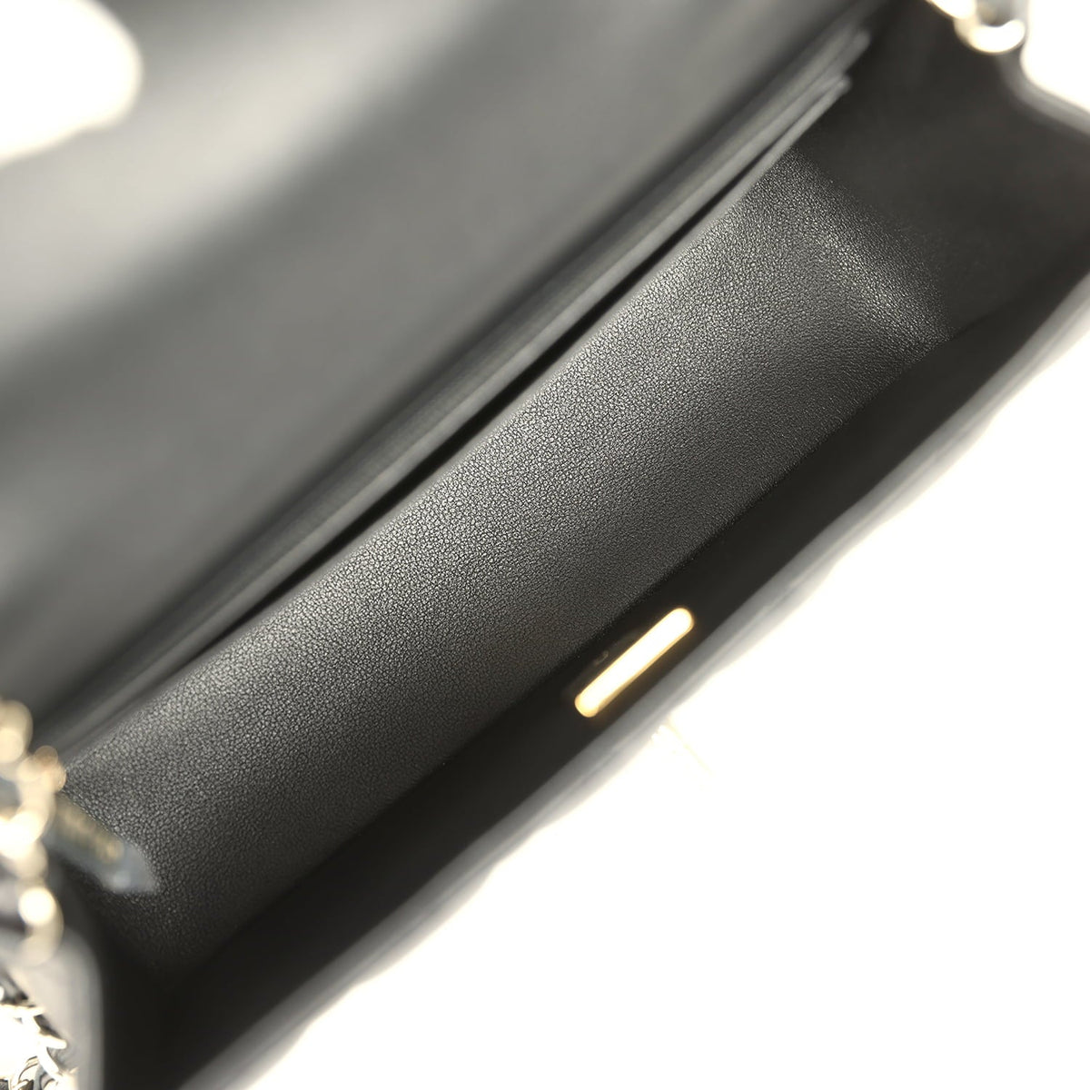 Pre-owned Chanel Mini Classic Rectangular Flap Bag Black Lambskin Light Gold Hardware