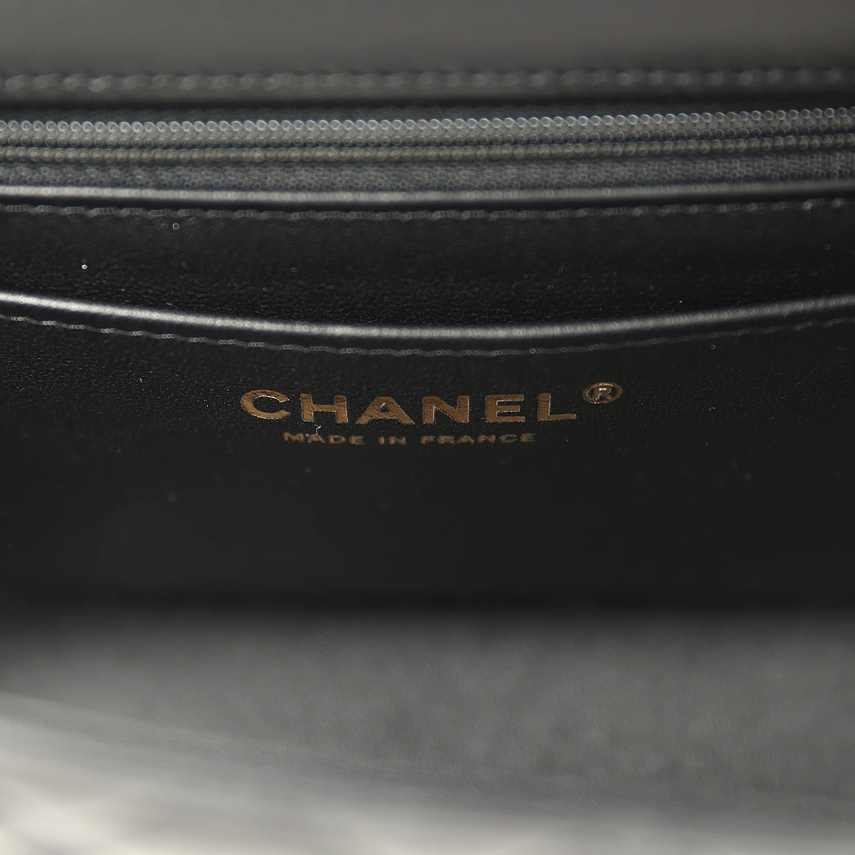 Pre-owned Chanel Mini Classic Rectangular Flap Bag Black Lambskin Light Gold Hardware
