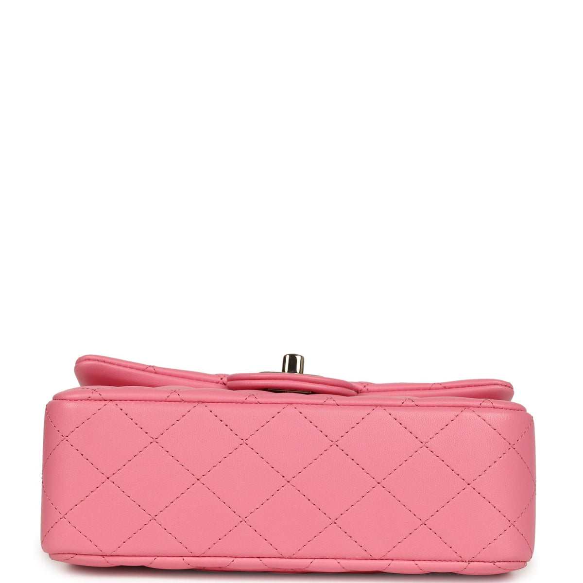 Chanel Mini Rectangular Flap Bag with Top Handle Pink Lambskin Light Gold Hardware