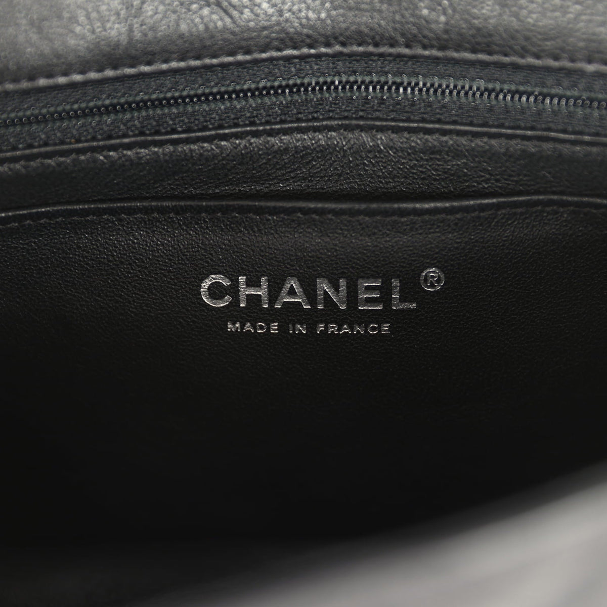 Pre-owned Chanel Mini Classic Rectangular Flap Bag So Black Crumpled Calfskin Black Hardware