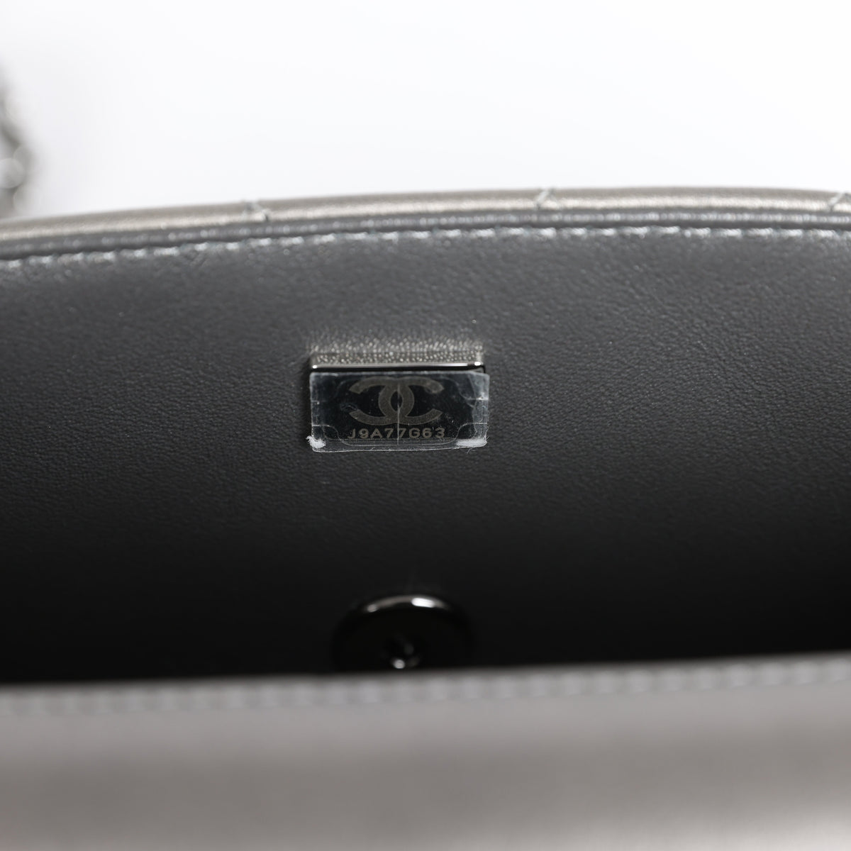 Chanel Mini Classic Rectangular Flap Bag Dark Silver Lambskin Ruthenium Hardware