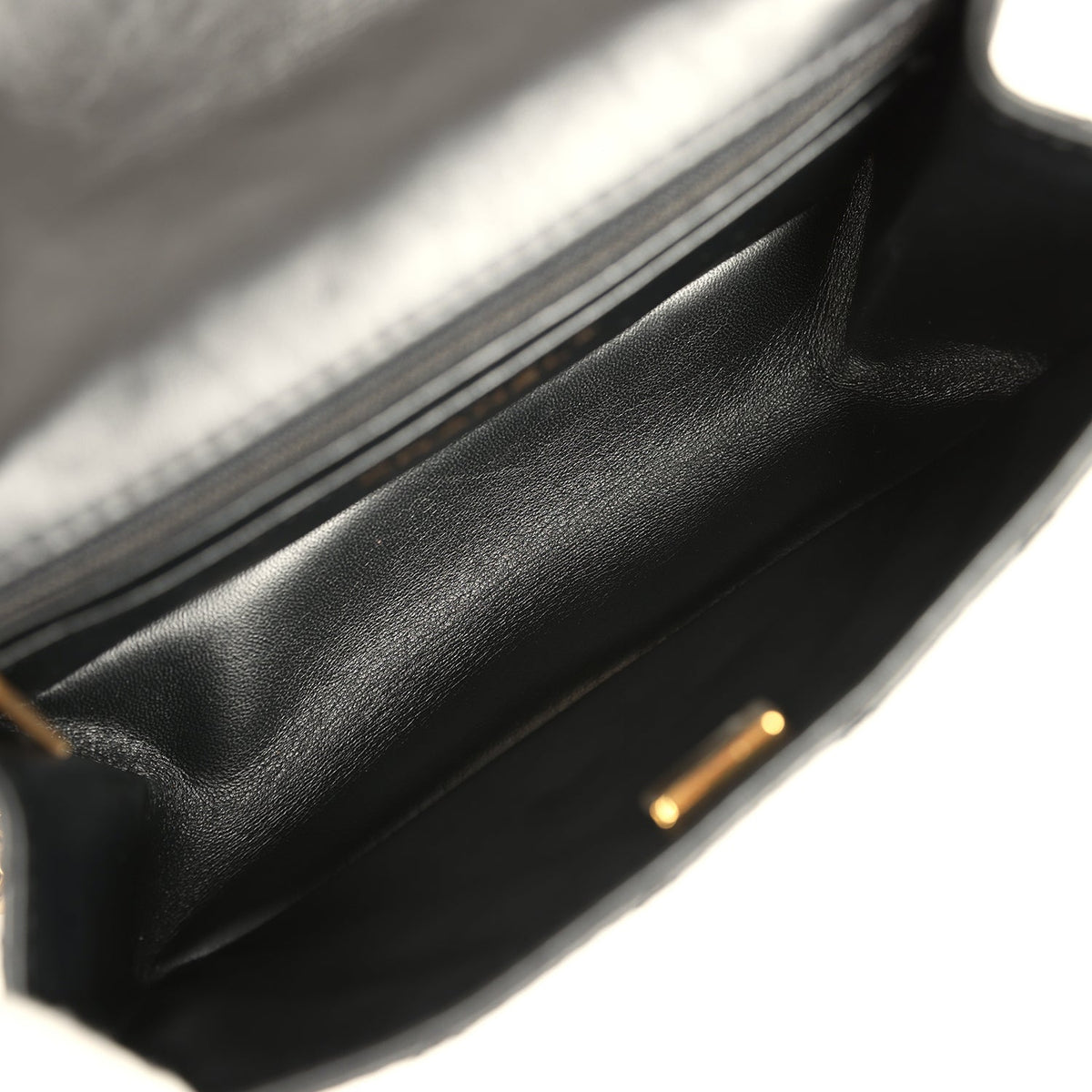 Pre-owned Chanel Mini Reissue 224 2.55 Flap Bag Black Crumpled Aged Calfskin Antique Gold Hardware