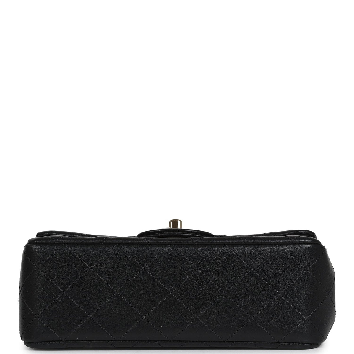 Chanel Mini Classic Rectangular Flap Bag Black Lambskin Light Gold Hardware