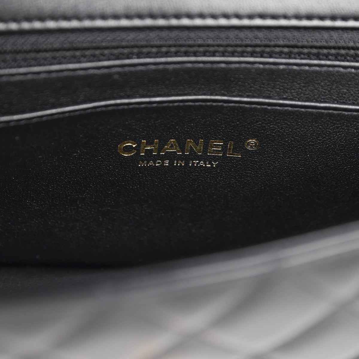 Chanel Mini Classic Rectangular Flap Bag Black Lambskin Light Gold Hardware
