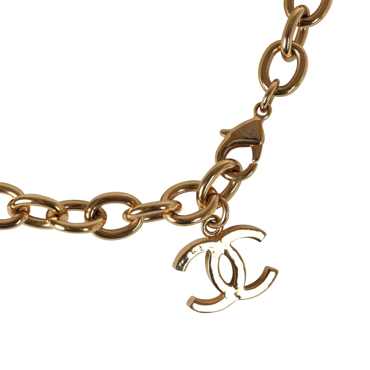 Chanel Hearts Charm Necklace Black, Pink Enamel and Gripoix Gold Tone Hardware