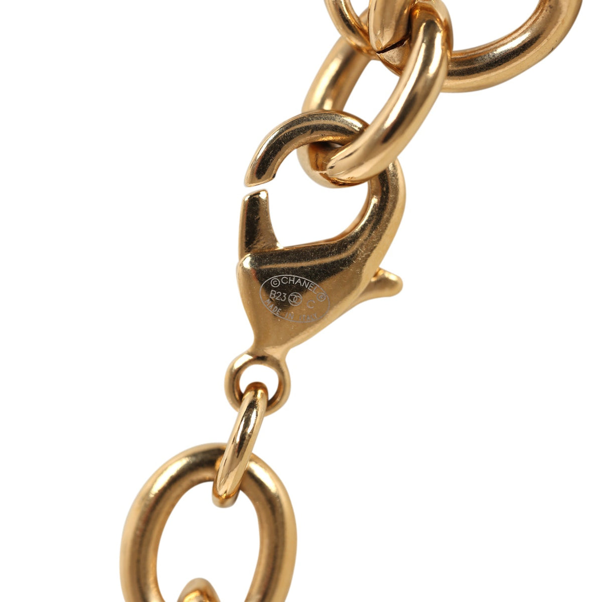 Chanel Hearts Charm Necklace Black, Pink Enamel and Gripoix Gold Tone Hardware