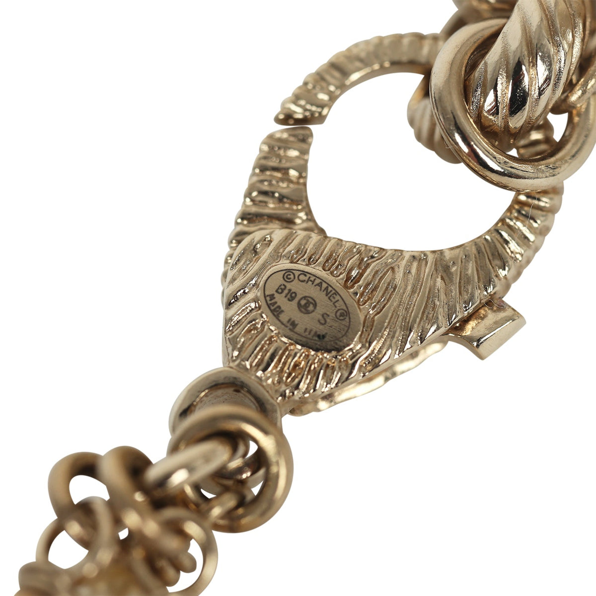 Chanel Long Crystal CHA-NEL Multi-Strand CC Pearl Necklace Ivory Pearls, Light Gold Tone Hardware