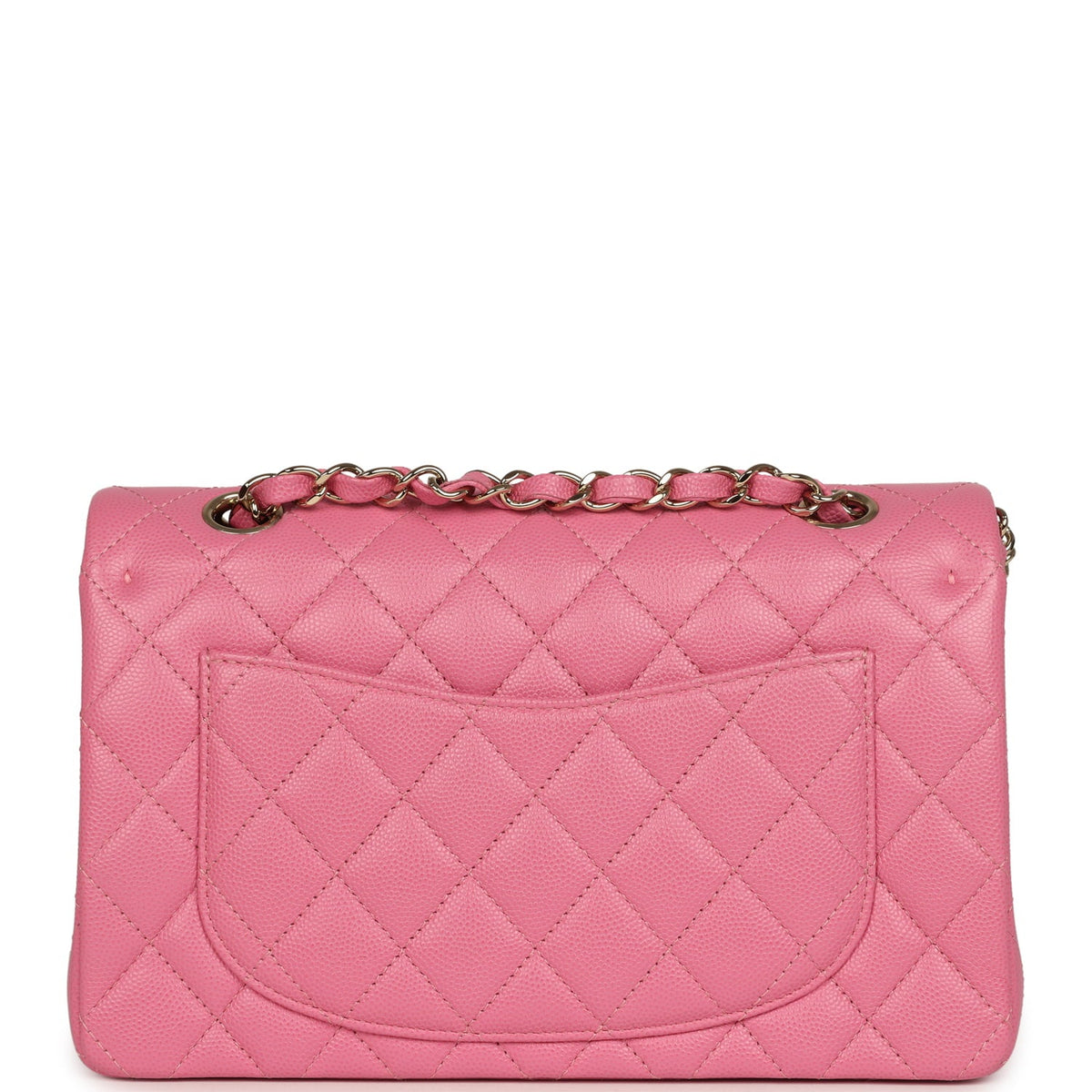 Chanel Small Classic Double Flap Bag Pink Caviar Light Gold Hardware