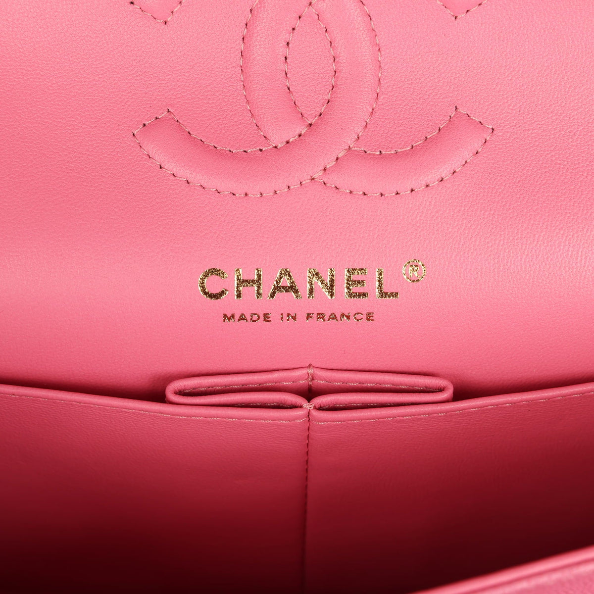 Chanel Small Classic Double Flap Bag Pink Caviar Light Gold Hardware