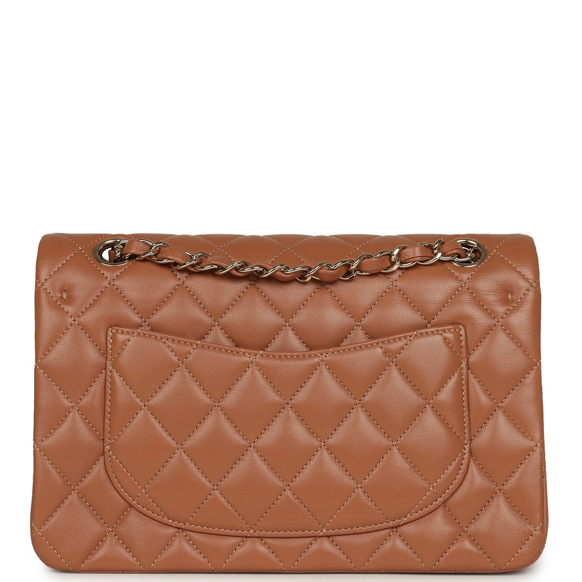 Chanel Small Classic Double Flap Bag Caramel Lambskin Light Gold Hardware