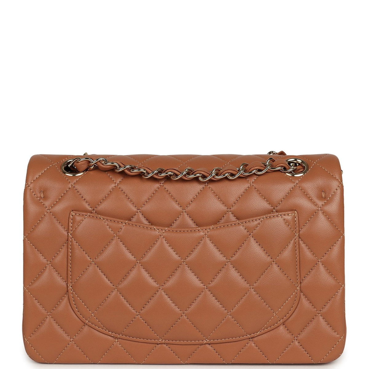 Chanel Small Classic Double Flap Bag Caramel Lambskin Light Gold Hardware