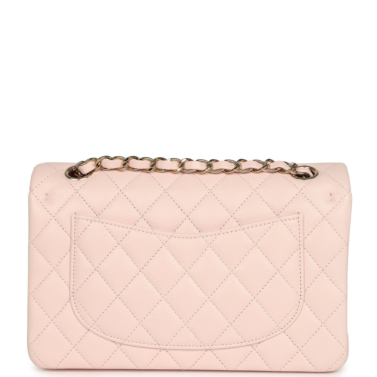 Chanel Small Classic Double Flap Bag Light Pink Shiny Caviar Light Gold Hardware