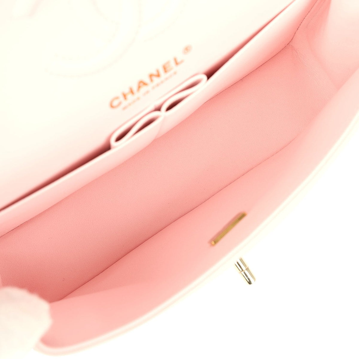 Chanel Small Classic Double Flap Bag Light Pink Shiny Caviar Light Gold Hardware