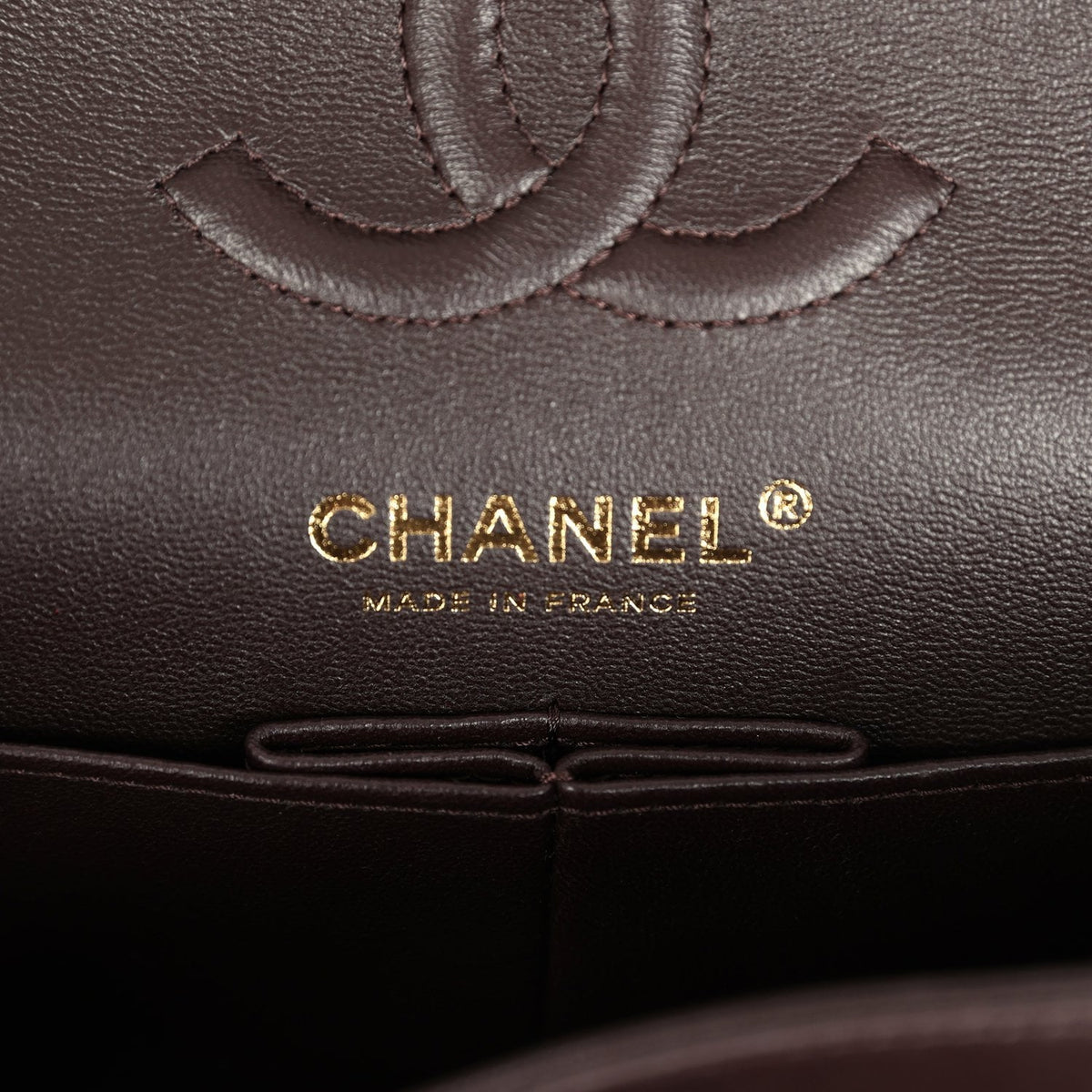 Chanel Small Classic Double Flap Bag Dark Brown Lambskin Light Gold Hardware