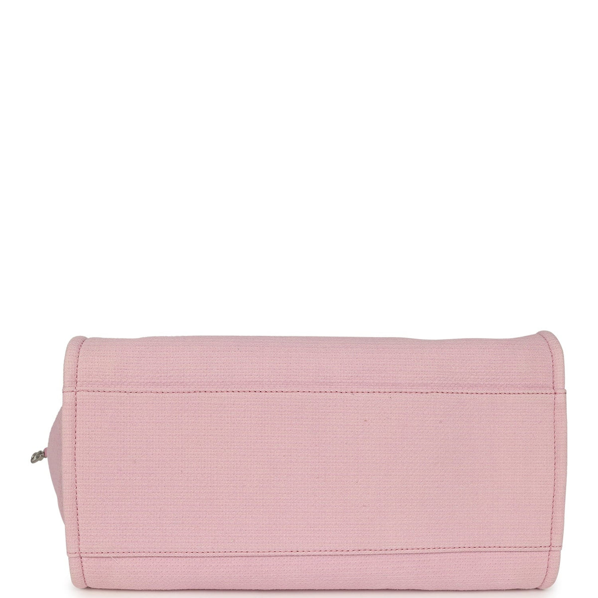 Chanel Medium Deauville Shopping Tote Pink Canvas Silver Hardware