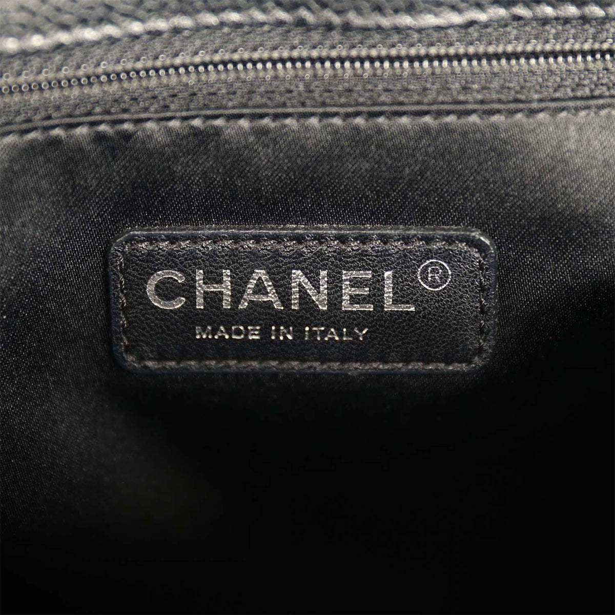 Pre-owned Chanel Grand Shopping Tote Black Caviar Silver Hardware