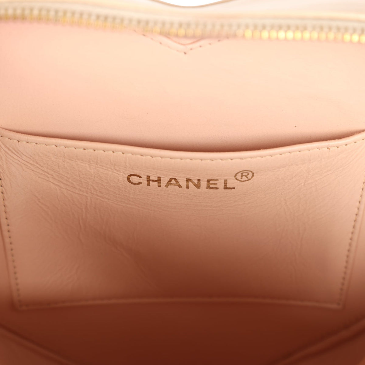 Vintage Chanel Heart Vanity Bag Beige, Black Patent Antique Gold Hardware