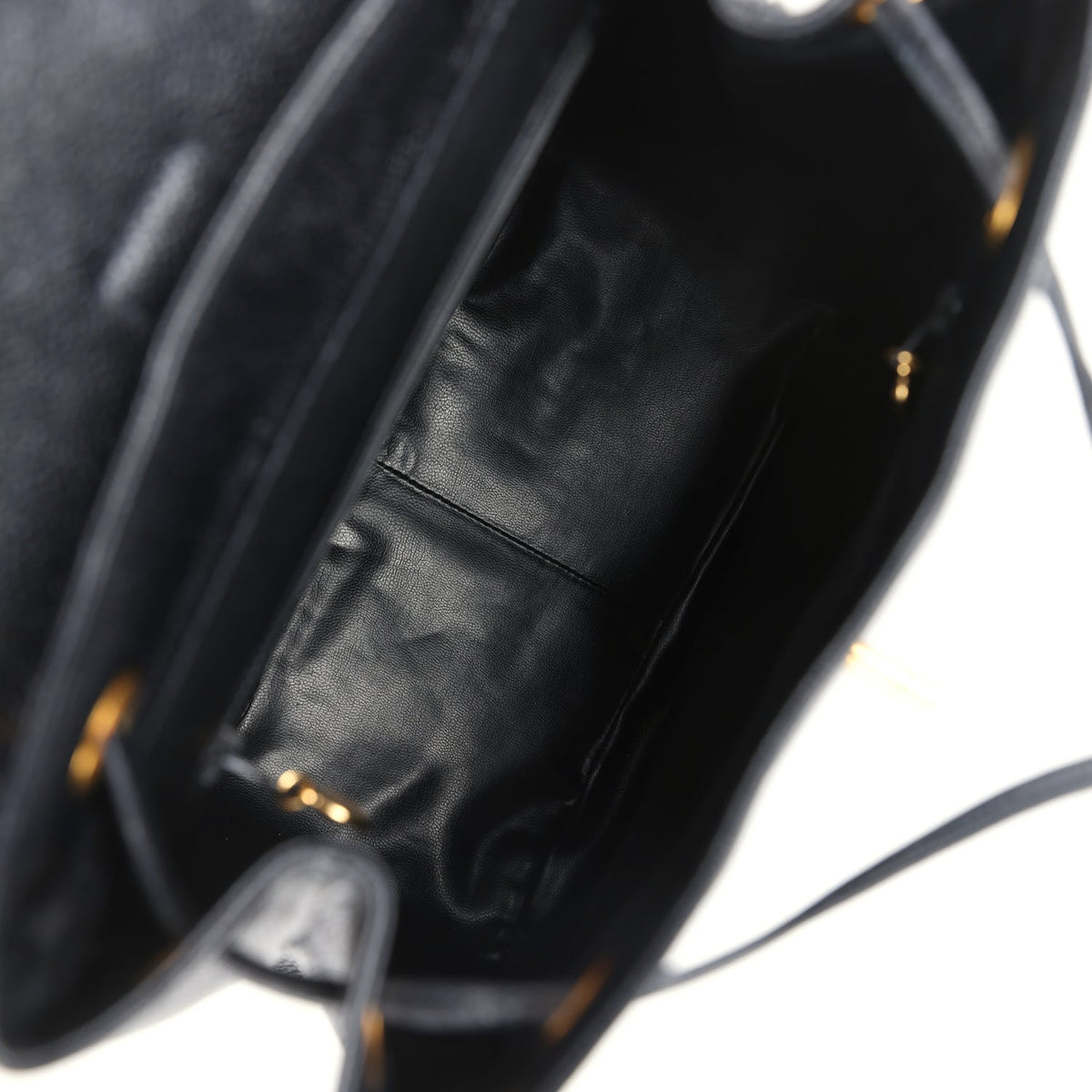 Vintage Chanel Medium CC Backpack Black Caviar Gold Hardware