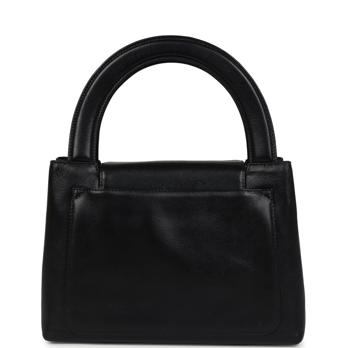 Vintage Chanel Large Kelly Black Caviar Gold Hardware