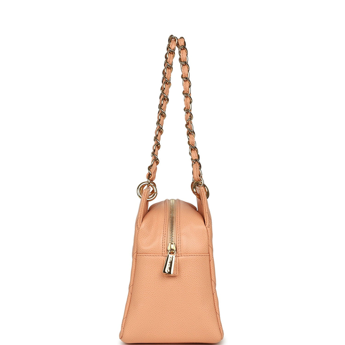 Vintage Chanel Petite Timeless CC Shopping Tote Pink Caviar Gold Hardware