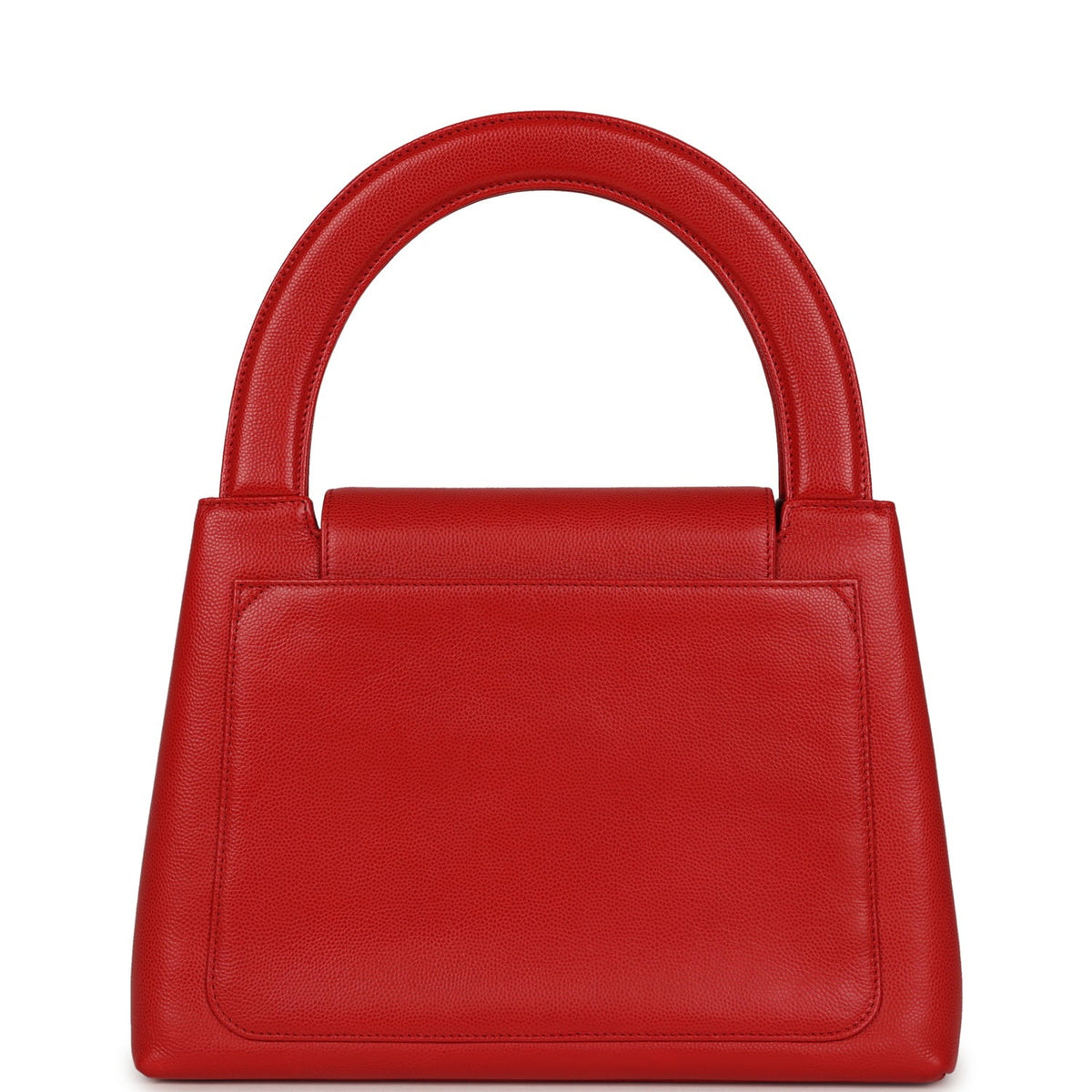 Vintage Chanel Large Kelly Red Caviar Gold Hardware