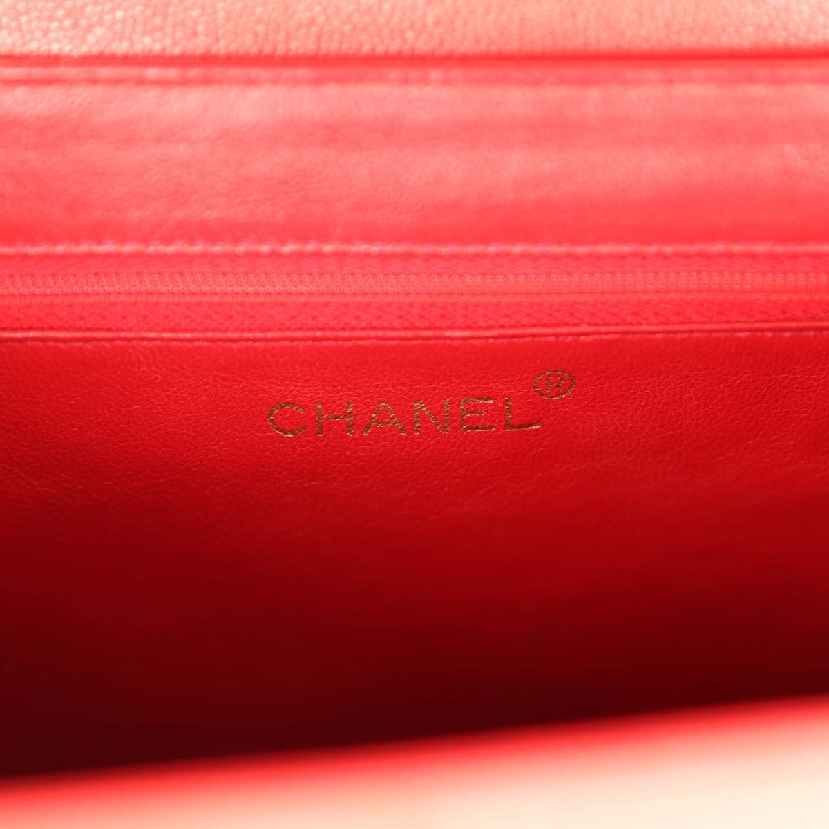 Vintage Chanel Large Kelly Red Caviar Gold Hardware
