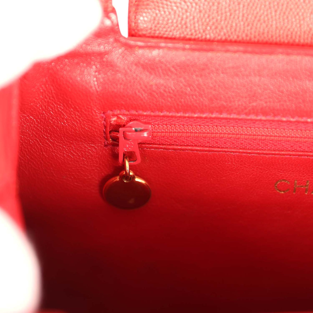 Vintage Chanel Large Kelly Red Caviar Gold Hardware