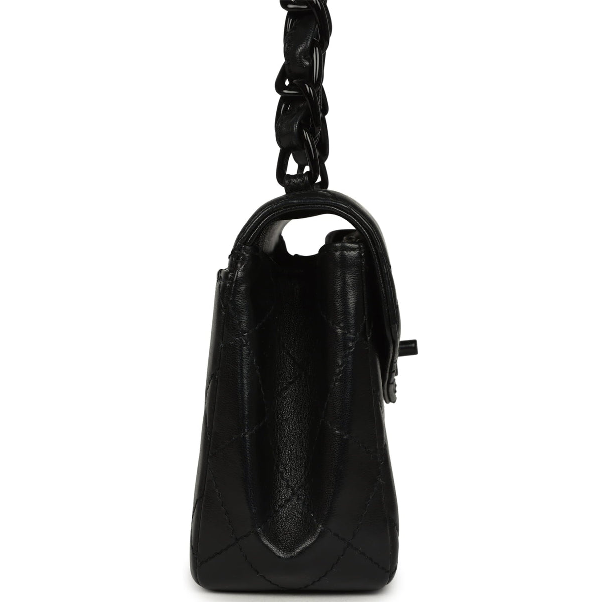 Vintage Chanel Mini Envelope Flap Bag Black Lambskin Black Hardware