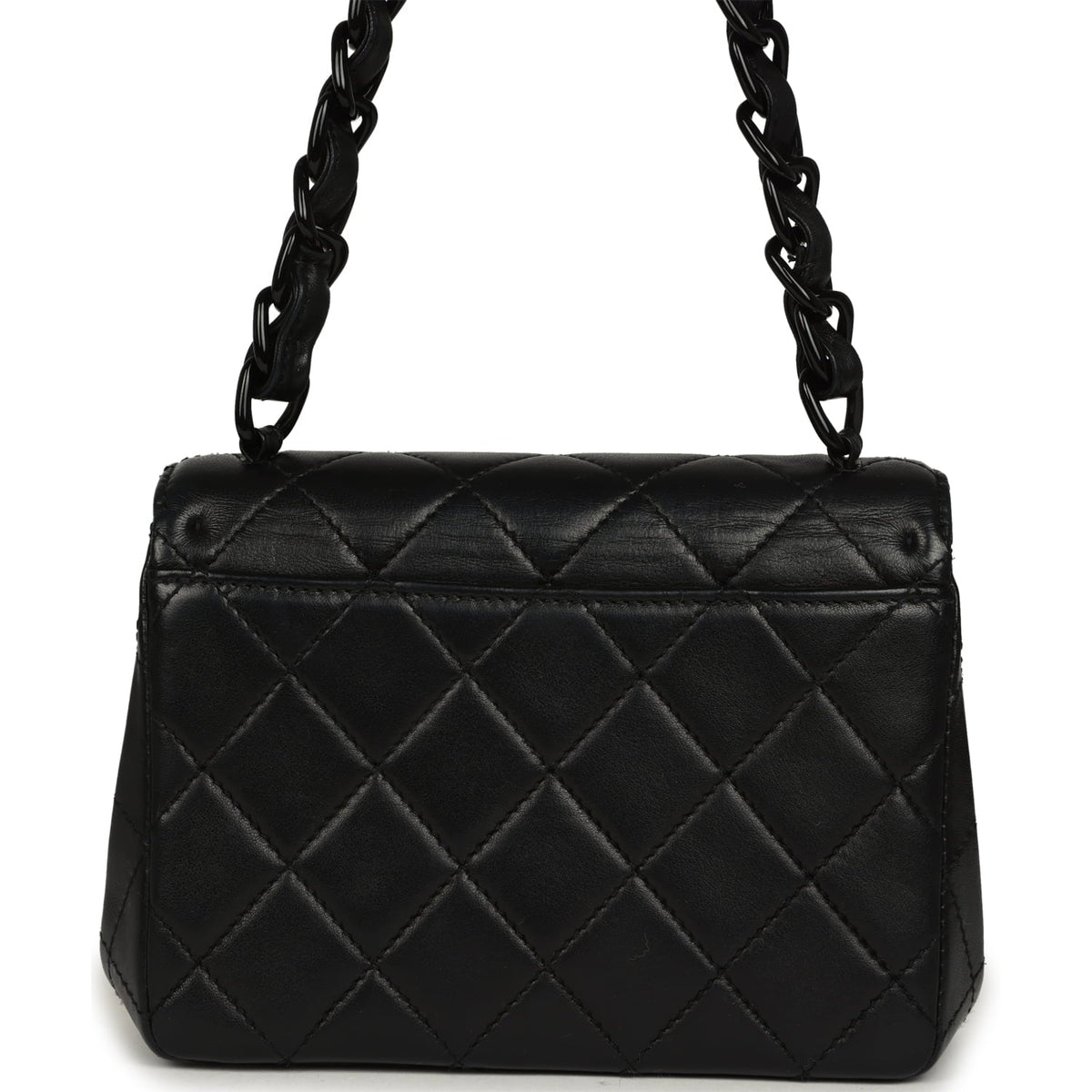 Vintage Chanel Mini Envelope Flap Bag Black Lambskin Black Hardware