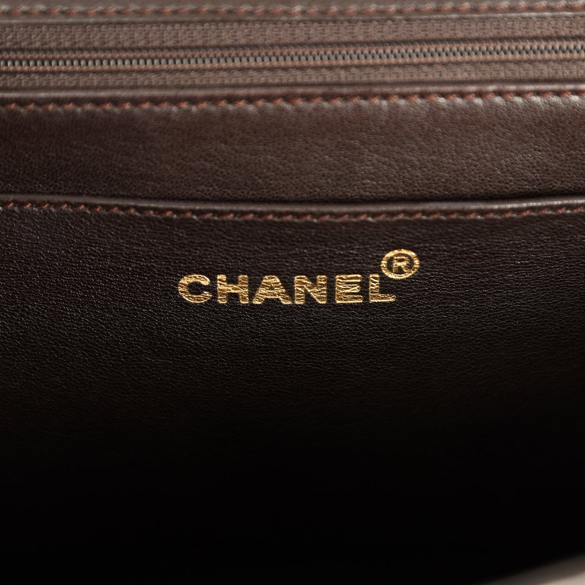 Vintage Chanel Large Kelly Dark Brown Shiny Alligator Gold Hardware