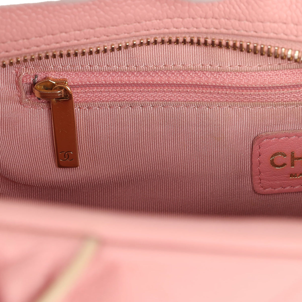 Vintage Chanel Small Timeless CC Bowling Bag Pink Caviar Gold Hardware