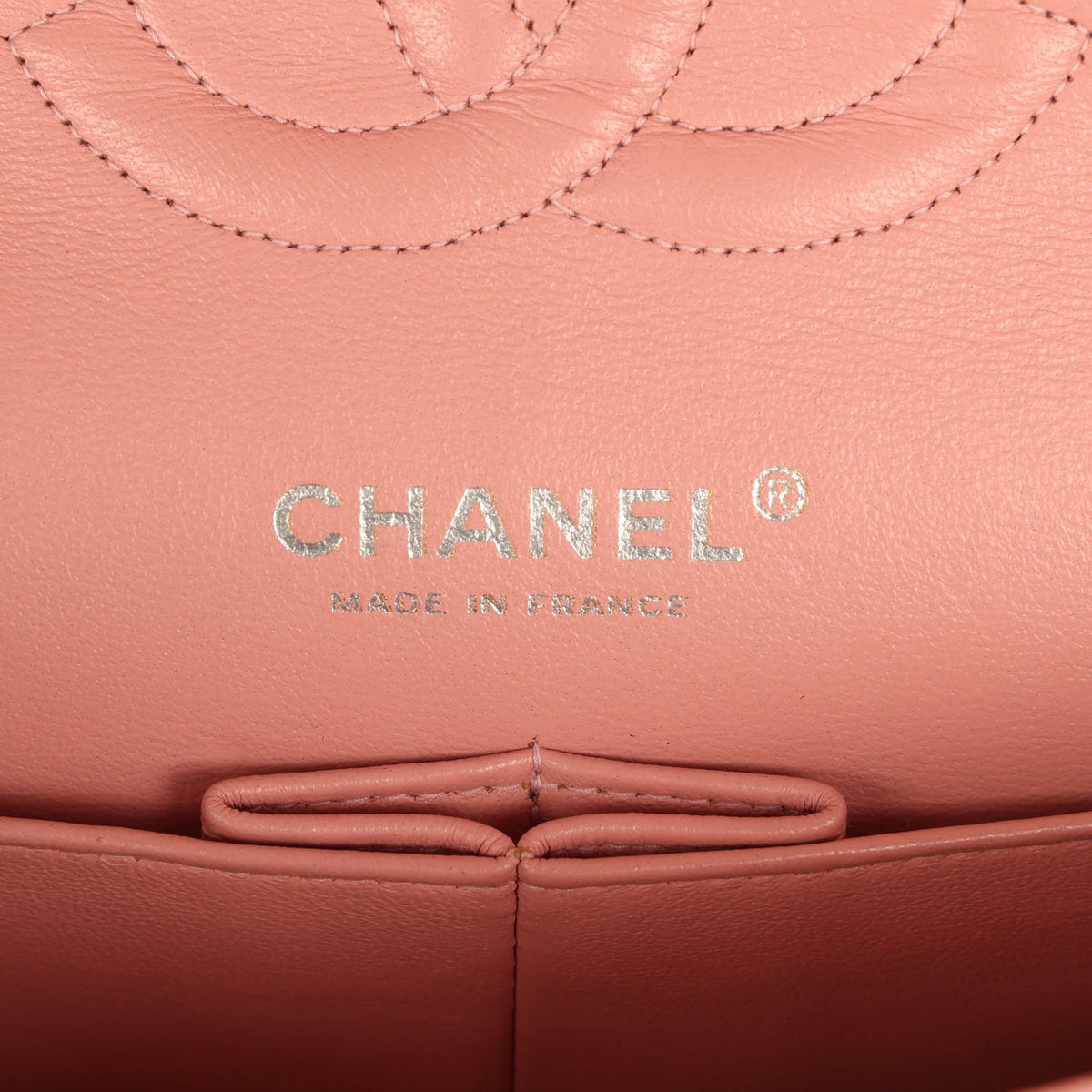Vintage Chanel Medium Classic Double Flap Bag Pink Caviar Silver Hardware