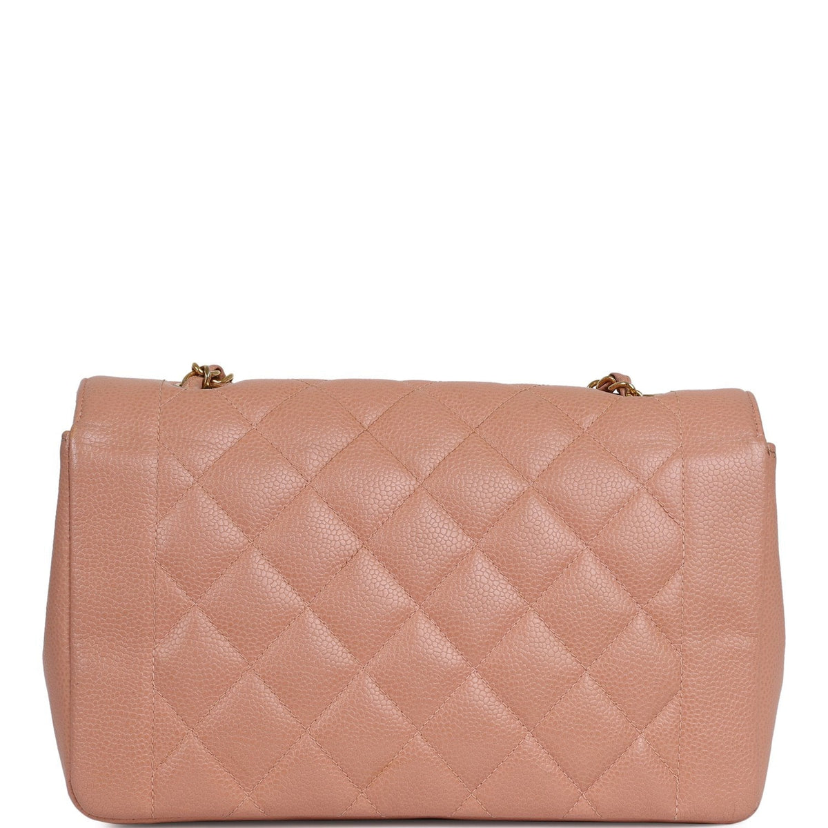 Vintage Chanel Medium Diana Flap Bag Pink Caviar Gold Hardware