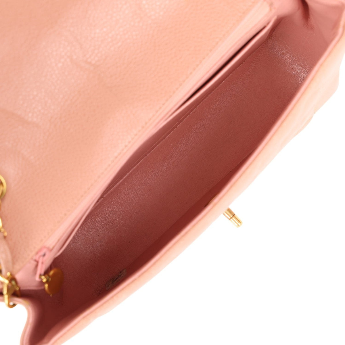 Vintage Chanel Medium Diana Flap Bag Pink Caviar Gold Hardware