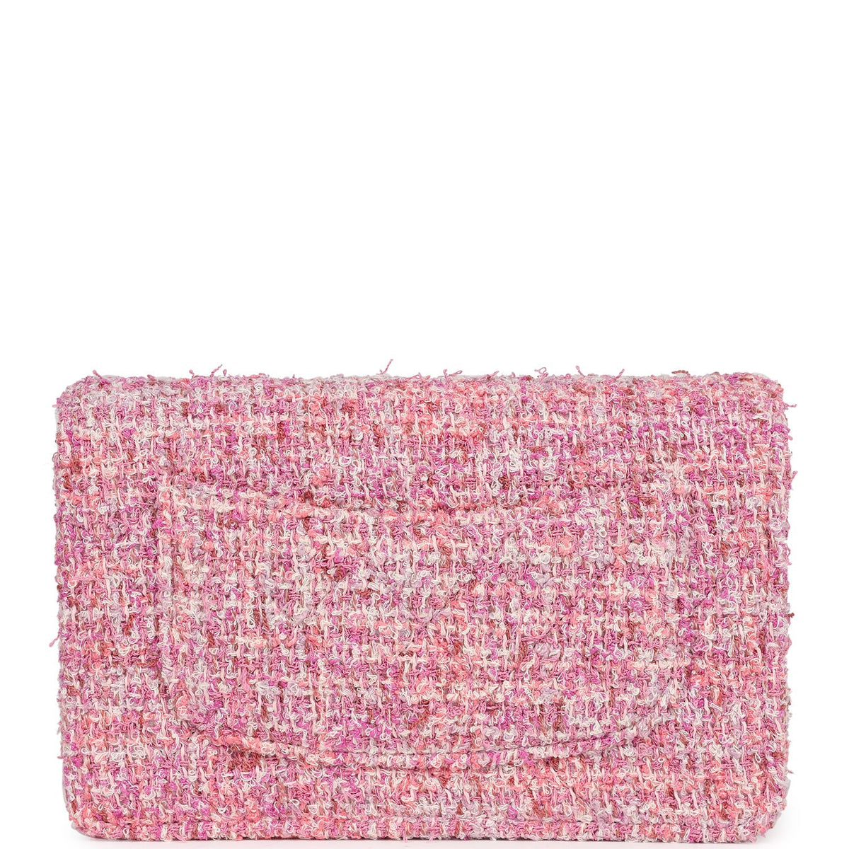Chanel Classic Wallet On Chain WOC Pink Multicolored Tweed Gold Hardware