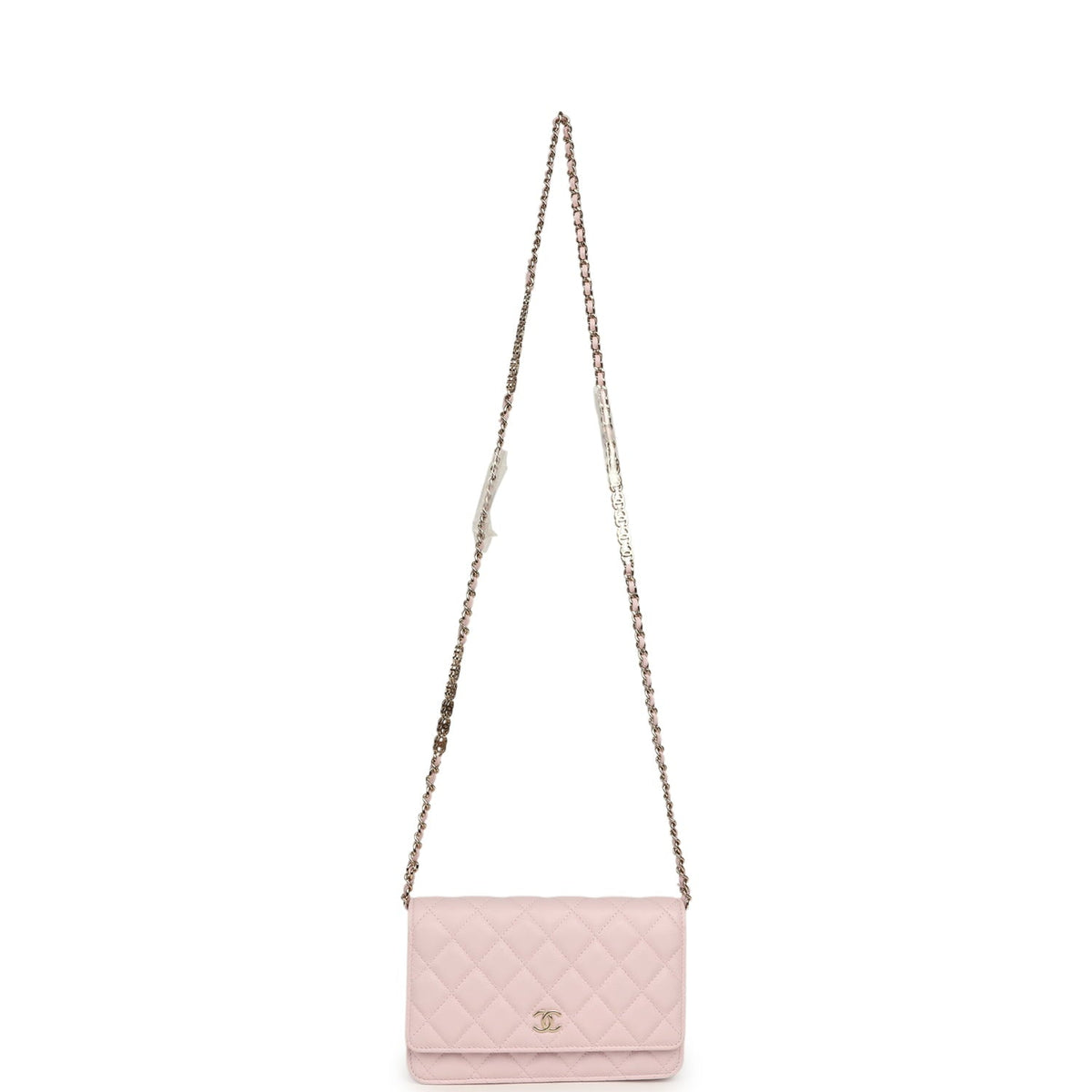 Chanel Wallet On Chain WOC Light Pink Caviar Light Gold Hardware